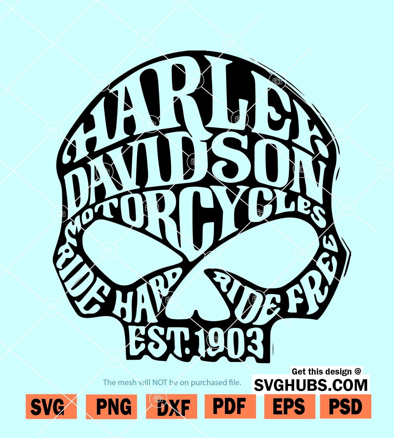 Peace Love Harley Davidson Svg Free