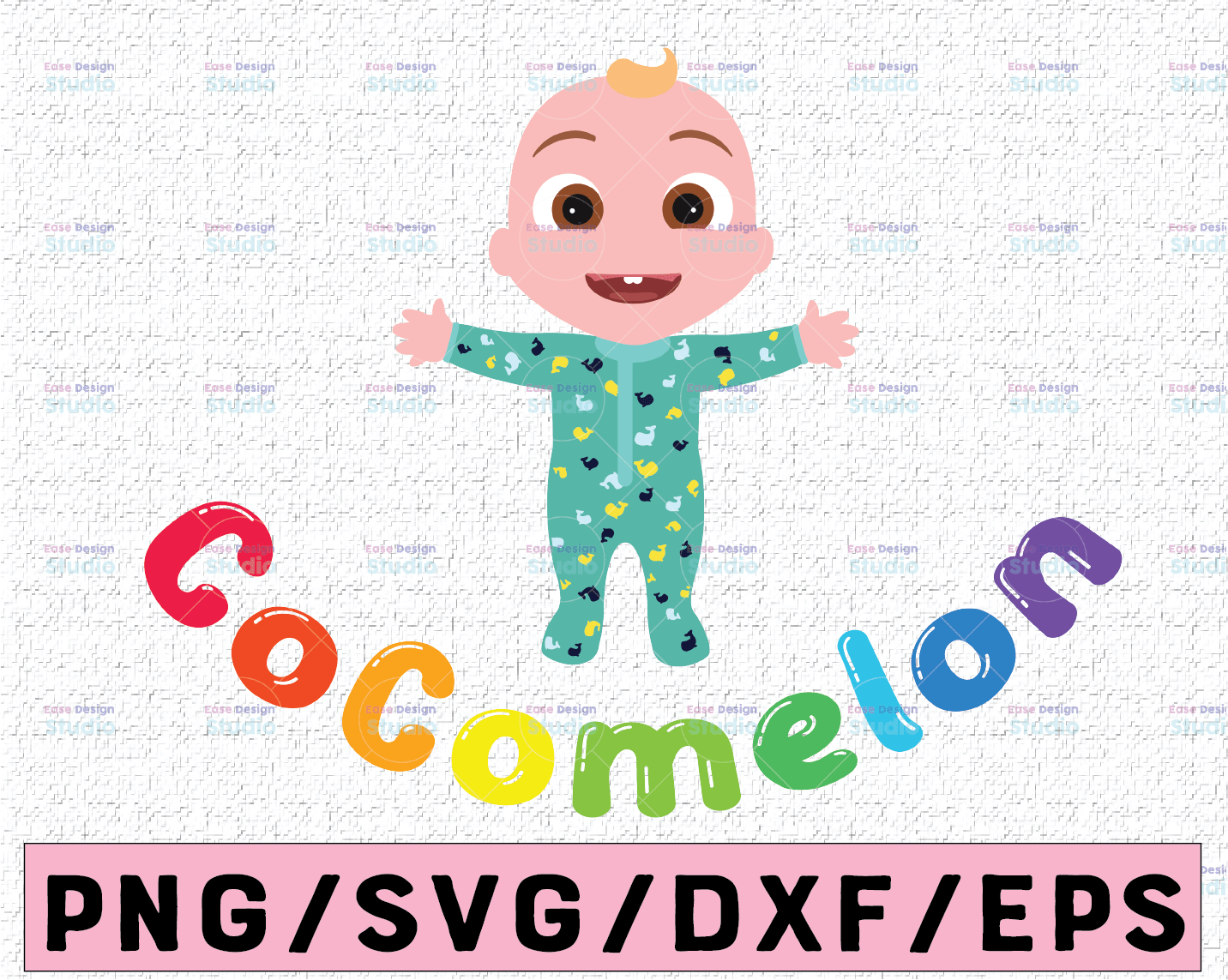 Cocomelon With Bow Svg – Free SVG Cut Files