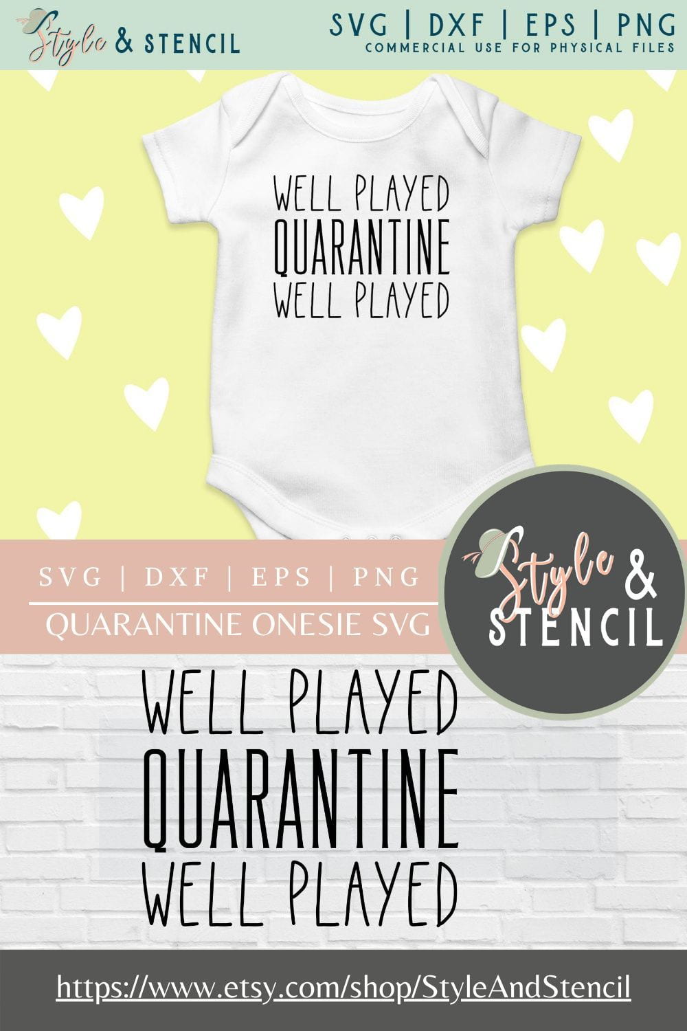 Quarantine Baby Onesie Svg