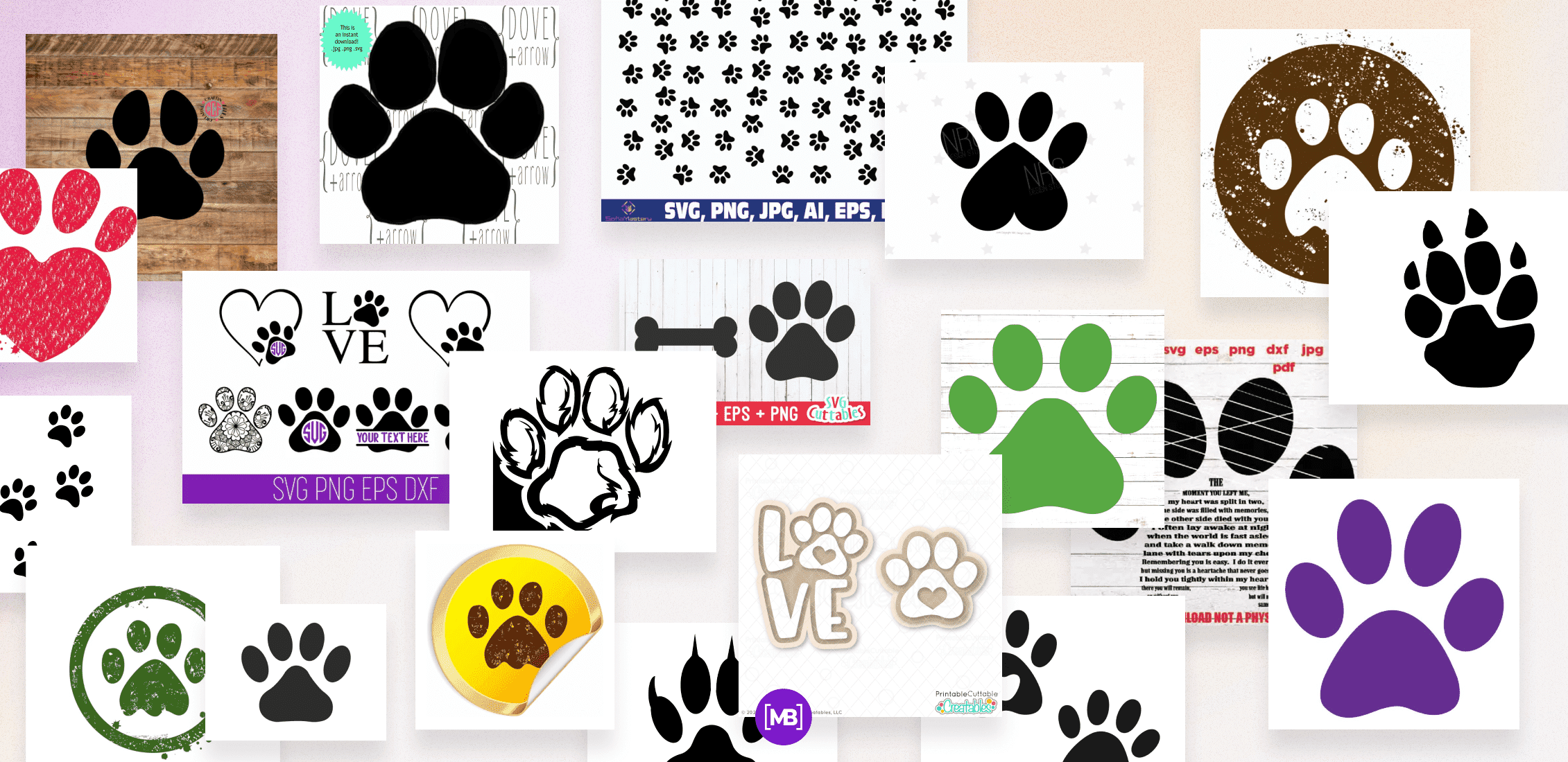 Sunflower With Paw Print Svg Free – Free SVG Cut Files