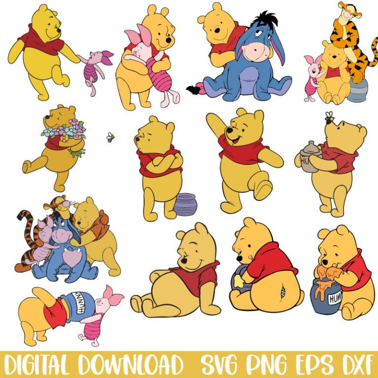 Baby Winnie The Pooh Svg – Free SVG Cut Files